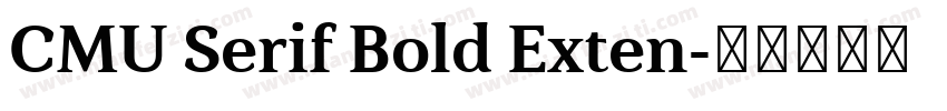 CMU Serif Bold Exten字体转换